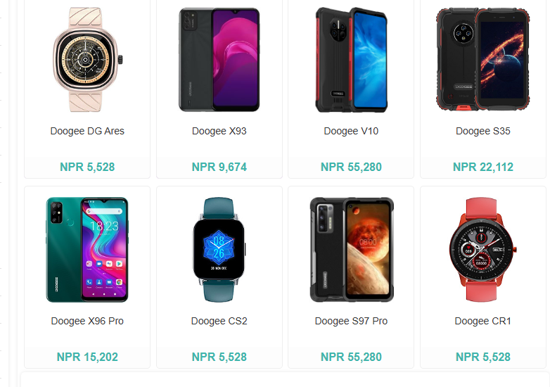 Doogee Mobile Phone Price in Nepal 2025